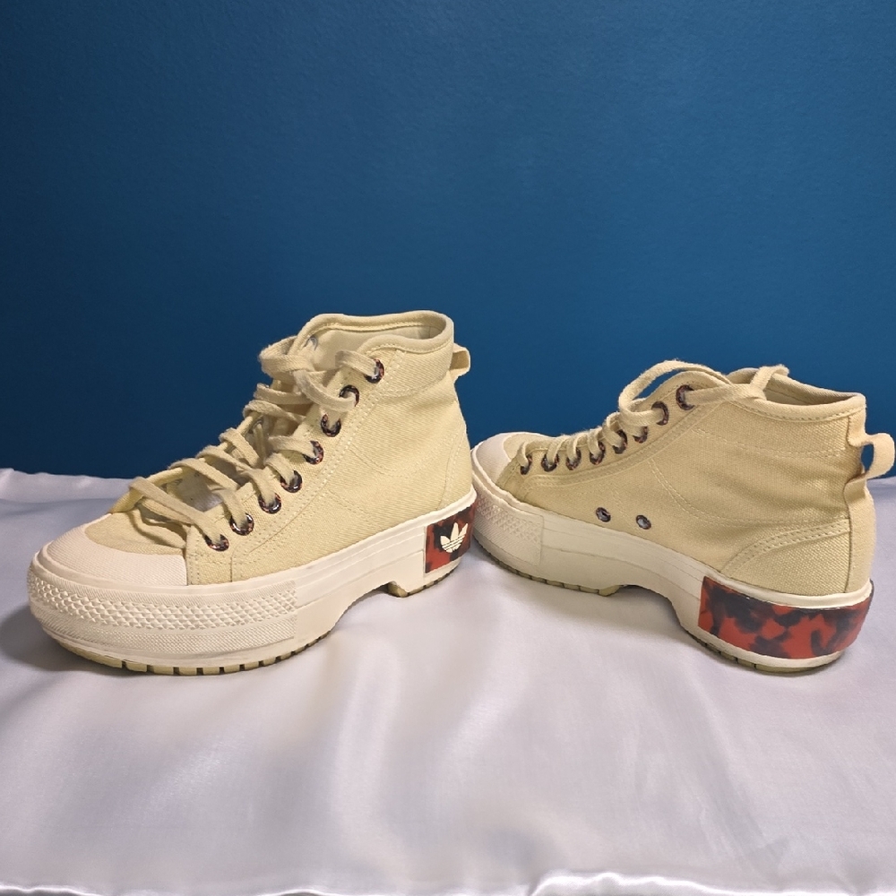 adidas Originals Cream High-Top Sneakers